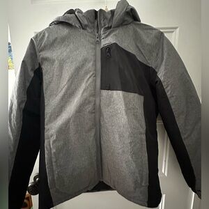 Kids Gray and Black Winter Jacket Coat M (12/14)